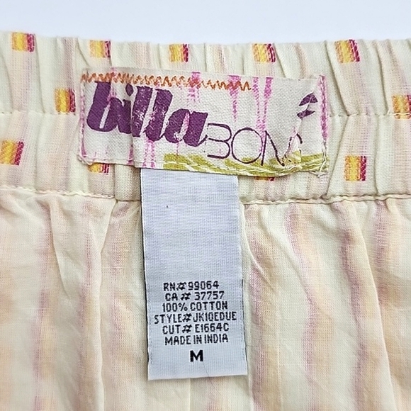 Billabong Women's A Line  Tiered Patterned Print Cotton Skirt Lined Size Medium - Picture 7 of 11